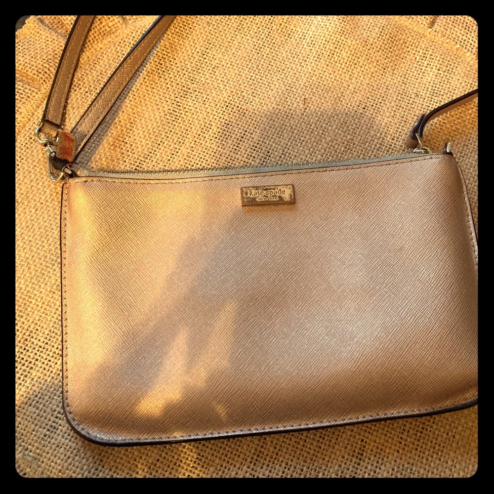 Gold Kate spade wristlet